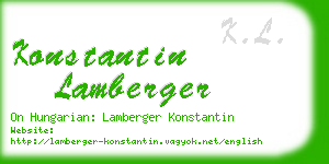 konstantin lamberger business card